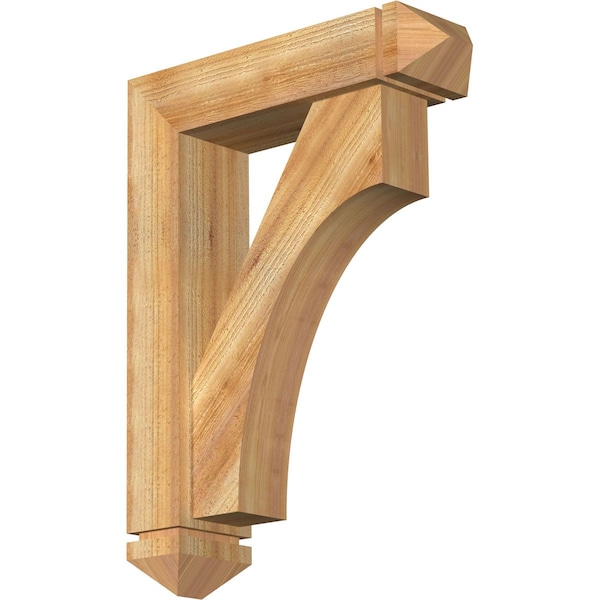 Ekena Millwork Westlake Arts and Crafts Rough Sawn Bracket w/ Offset Brace, Western Red Cedar, 6"W x 22"D x 30"H BKT0604X22X30WTL03RWR - main